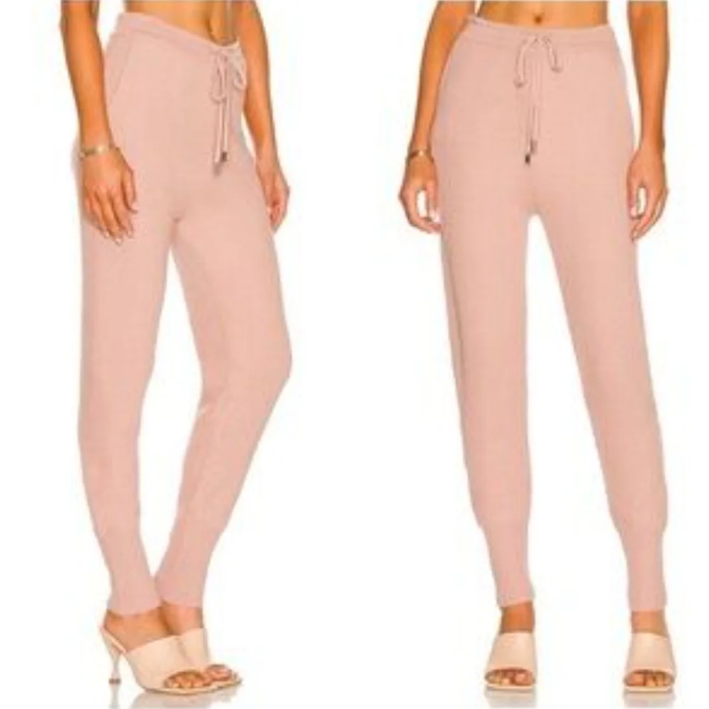 Jonathan Simkhai Nina Cashmere Wool Jogger Pants Size S Dusk Pink - Picture 2 of 7